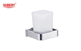 Brass sing tumbler holder glass bathroom high quality chrome color OEM nobel brass mounting piece brass base