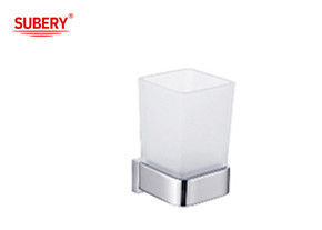 Brass sing tumbler holder glass bathroom high quality chrome color OEM nobel brass mounting piece brass base