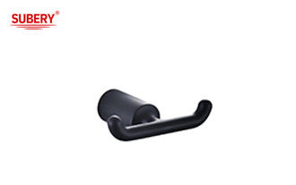 Wall Mounted Bathroom Accessories Zinc Double Robe Hook Chrome Color