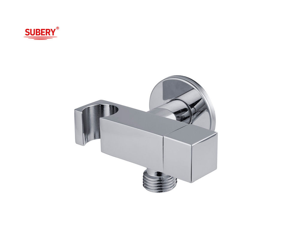 Brass Shattaf Holder Valve Handle Bidet Shower Sprayer Holder Bathroom Toilet Chrome Square OEM