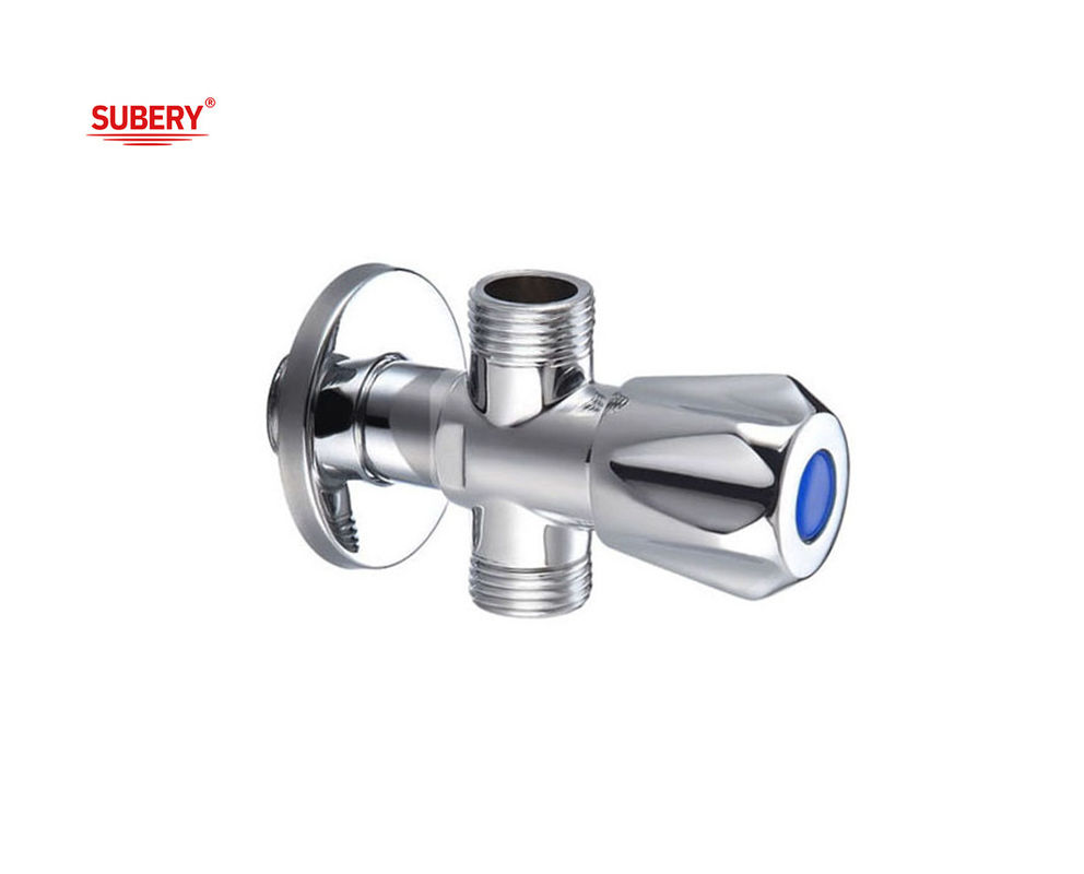 Triangle Brass T Valve G1/2&quot; Thread Brass Body Brass Handle OEM For Toilet