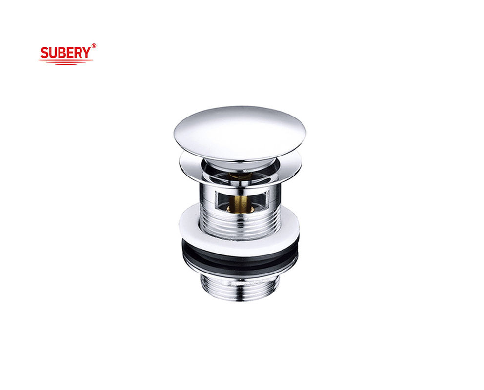 Chrome OEM Brass Wash Basin Drainer With Overflow Stopper Vanity Waste Drain Pop Up Vessel Drain Lavatory Basin Waste