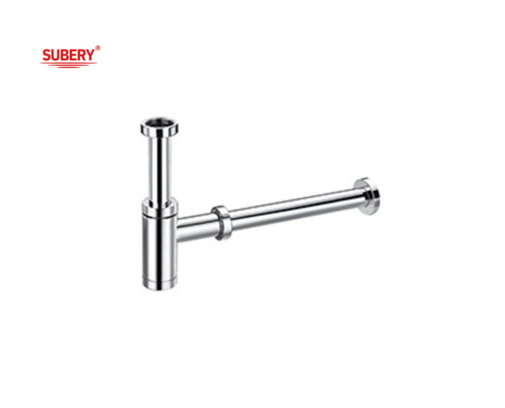 Brass bottle trap lavatory wash basin drainage siphon bathroom p-trap pipe for wash basin chrome OEM