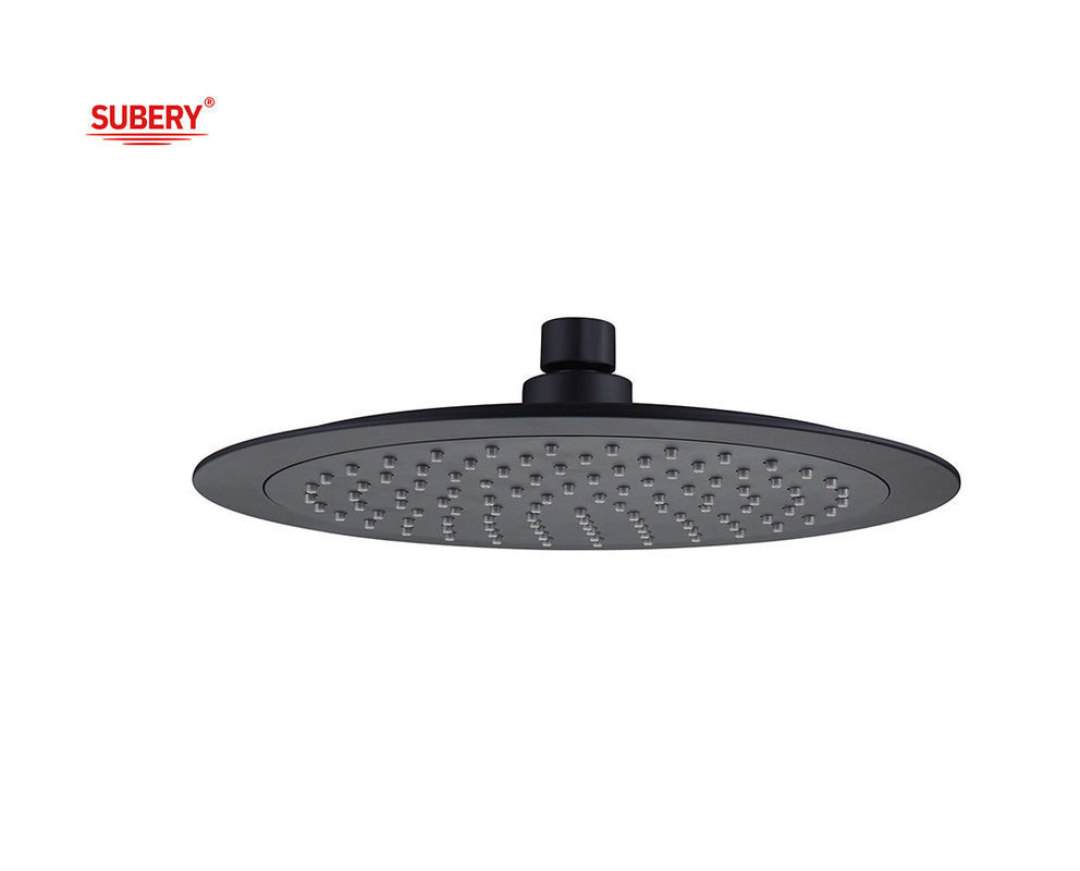 OEM ABS Plastic Round Rain Shower Head Big Size Matt Black Bathroom Column