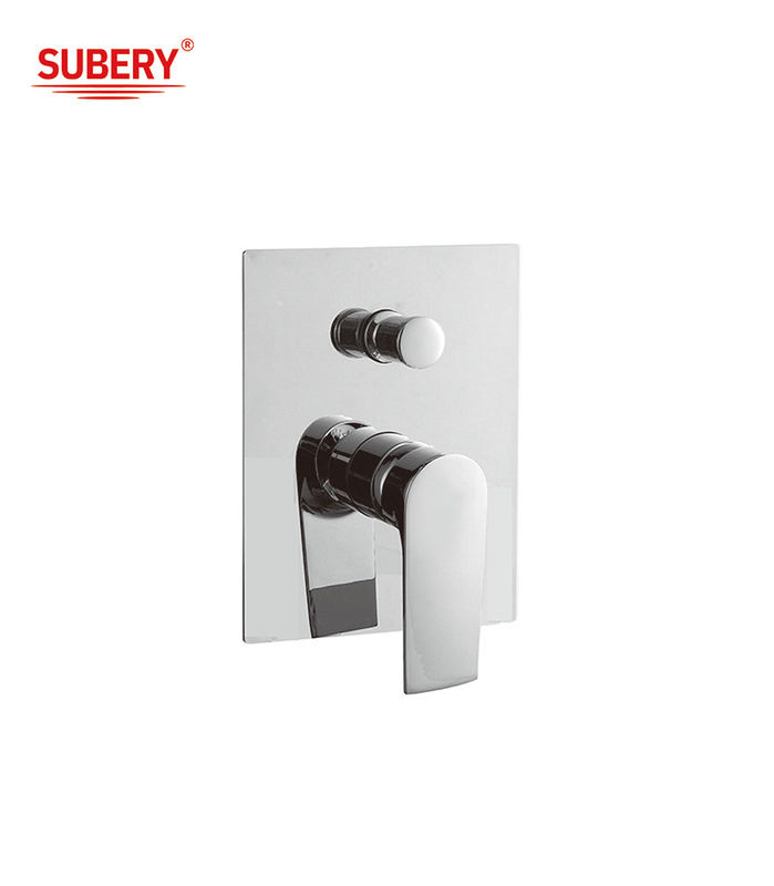 Single Lever Concealed In-Wall Bath Or Shower Mixer With Diverter Bathroom Chrome Brass Tap Faucet OEM
