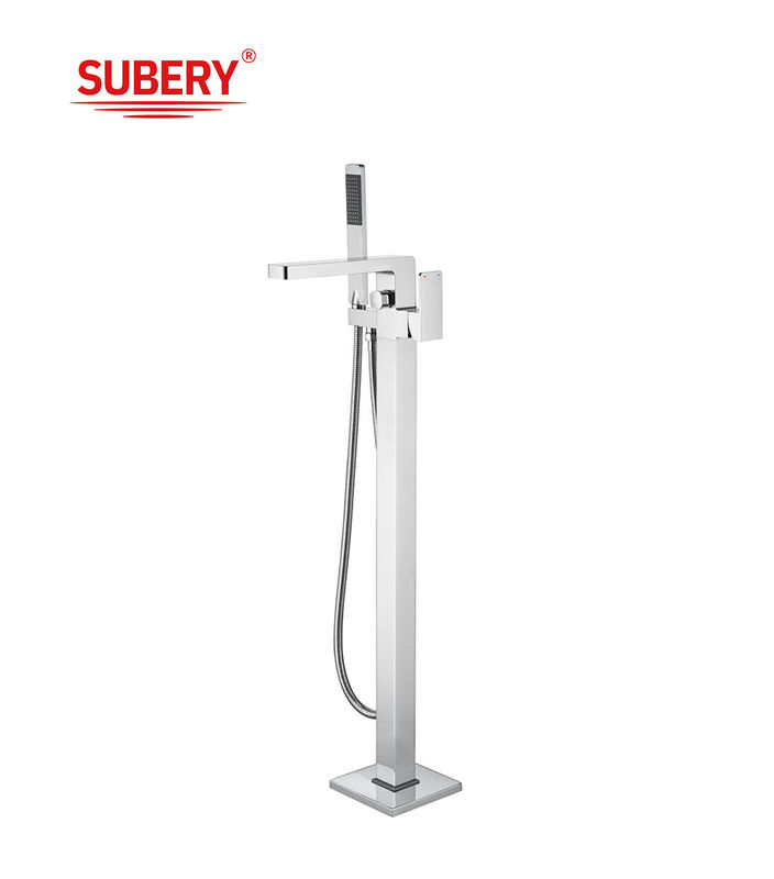 Floor Standing Home Decoration Brass Bathroom Modern Contemporary Ceramic Bathtub Faucet