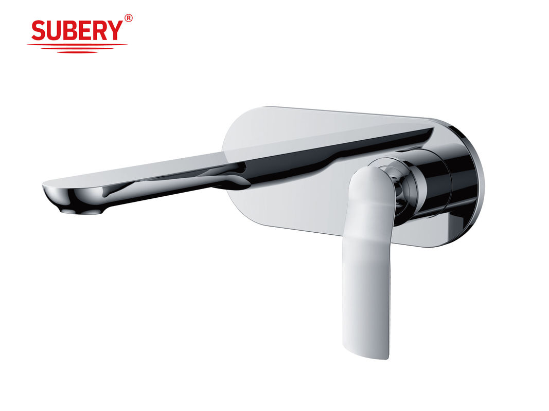 Retro style full copper hot and cold waterfall washbasin faucet pre-buried into the wall luxury high-end