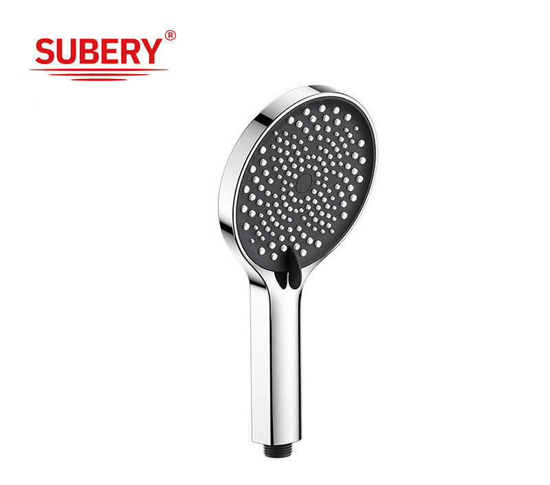 ABS plastic 3 function handshower hand shower column chrome bathroom new liquid silicon nozzle round easy clean OEM