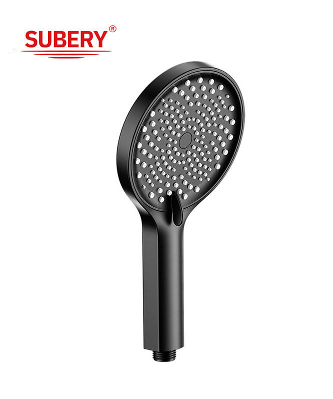 ABS plastic 3 function handshower hand shower column black bathroom new liquid silicon nozzle round easy clean OEM