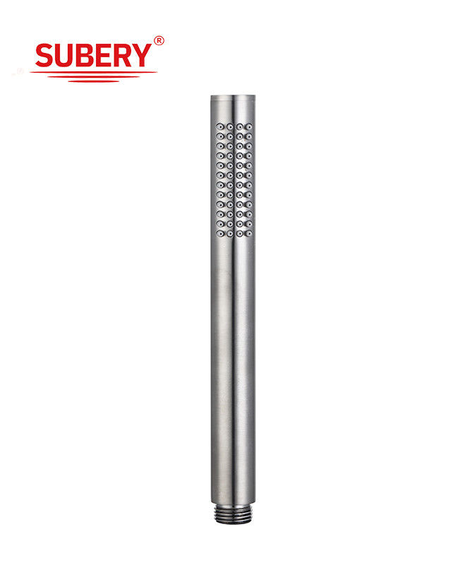 Brass microphone handshower hand shower for shower column gun metal bathroom silicon nozzle easy cleaning round OEM