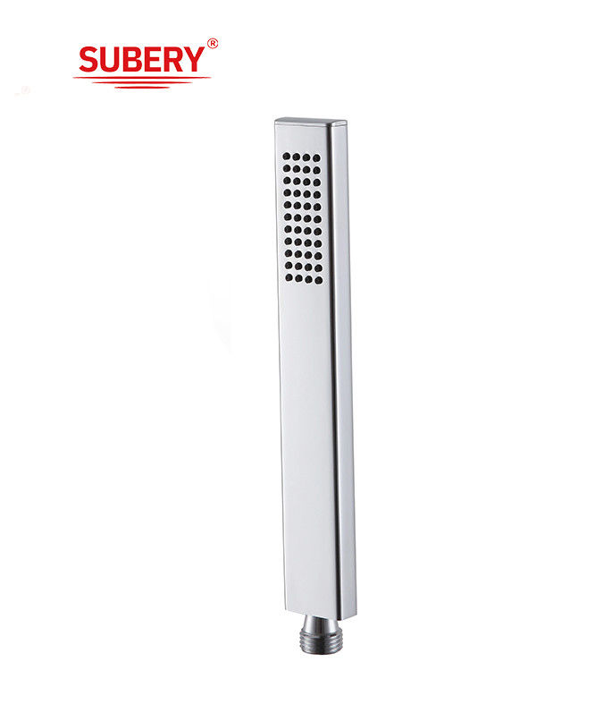Brass microphone handshower hand shower for shower column bathroom silicon nozzle easy cleaning square OEM