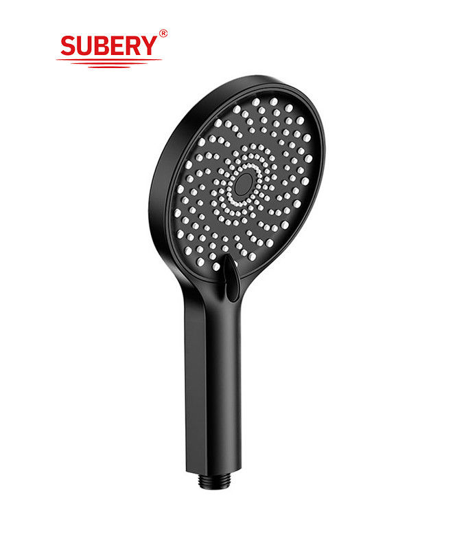 ABS 3 function handshower hand shower for shower column black bathroom new liquid silicon nozzle round easy clean OEM