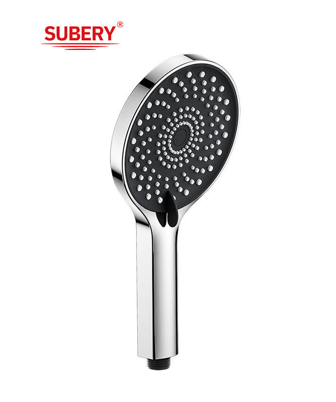 ABS 3 function handshower hand shower for shower column chrome bathroom new liquid silicon nozzle round easy clean OEM
