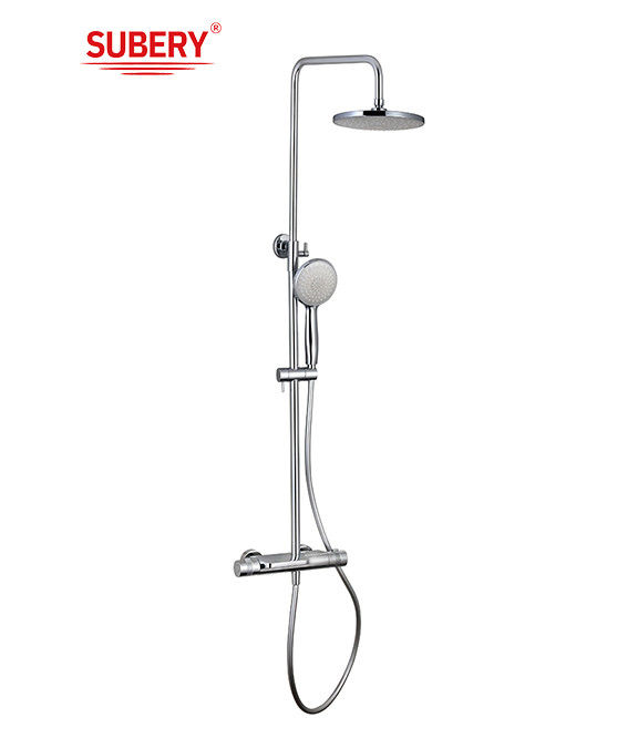 Factory direct sales bathroom 304 stainless steel wall mounted constant temperature faucet shower set